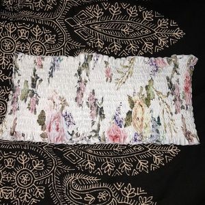 Floral Zaful bandeau bikini top